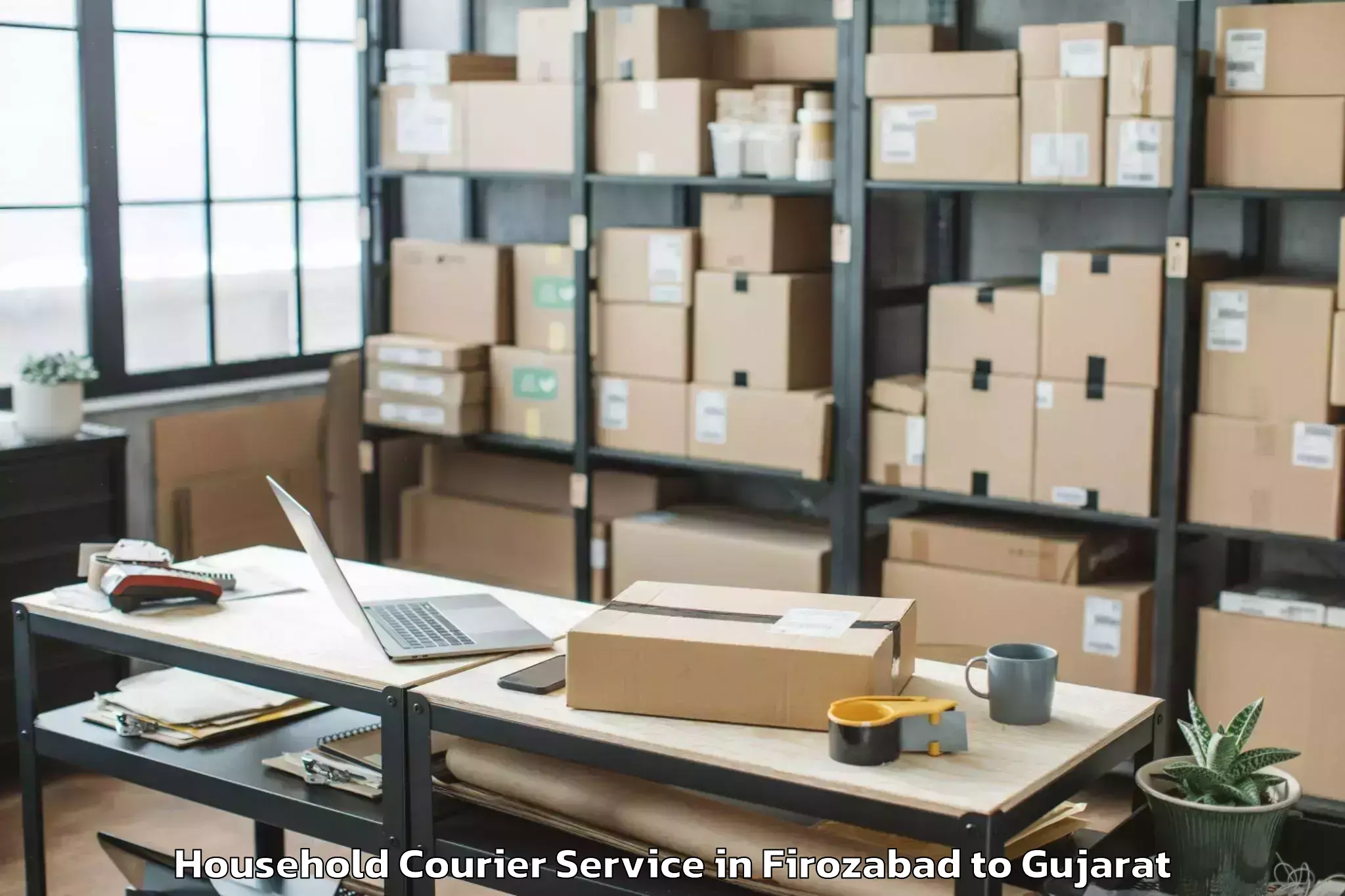 Firozabad to Porbandar Airport Pbd Household Courier Booking